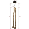 Lampa wisząca w stylu vintage podwójna z liny konopnej 200cm [13020000318]